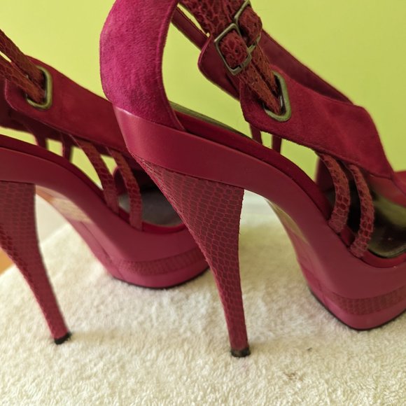 Bakers Fushia Magenta Gorgeous High Heels Sz 6 - Picture 5 of 6